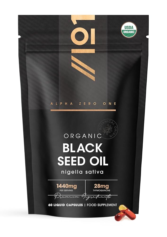 ALPHA01 Organic Black Seed Oil Capsules 1440mg