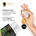 KING TUT'S SECRET Black Seed Capsules 500 mg - 100 Softgels - image 4