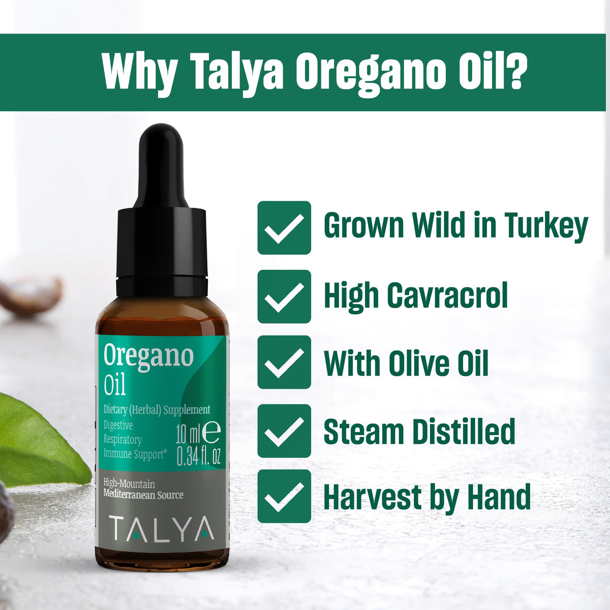 TALYA Oregano Oil 0.34 fl oz - Immune Support Liquid - image 4
