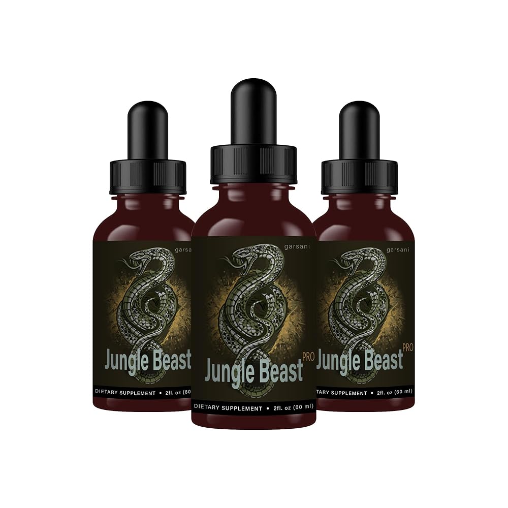 Garsani Jungle Beast Pro Drops Liquid Supplement - 3 Pack