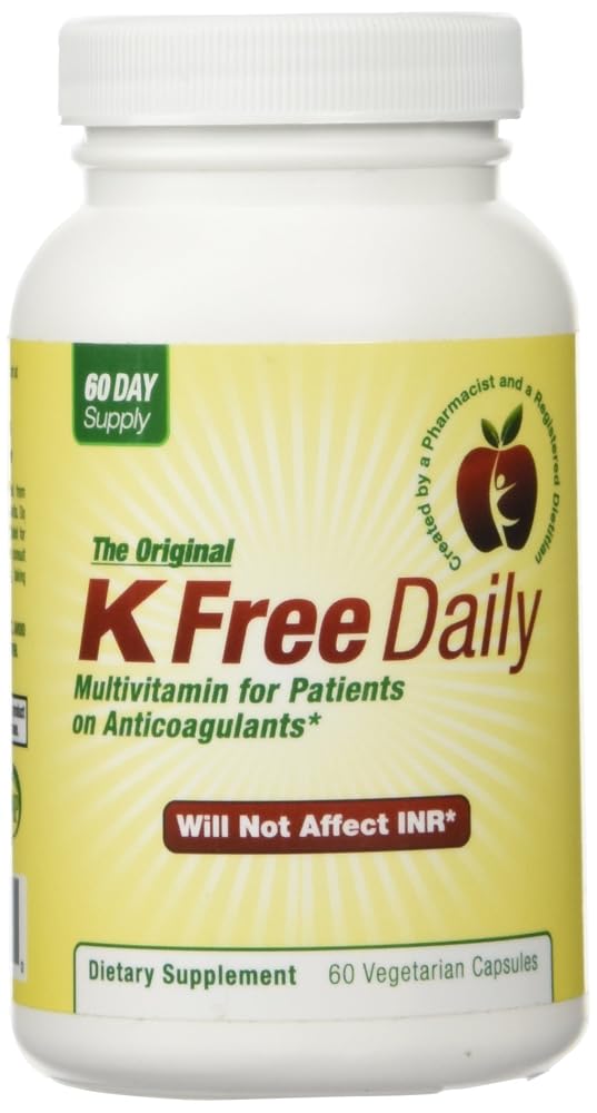 K Free Daily Multivitamin - No Vitamin K - 60 Capsules