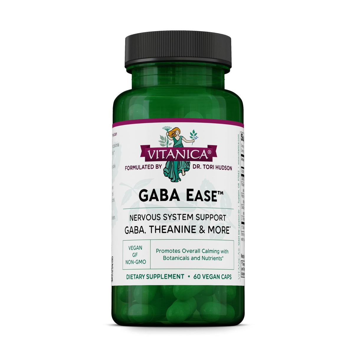Vitanica GABA Ease, Relax with Vitamin B6 & L-Theanine, Vegan