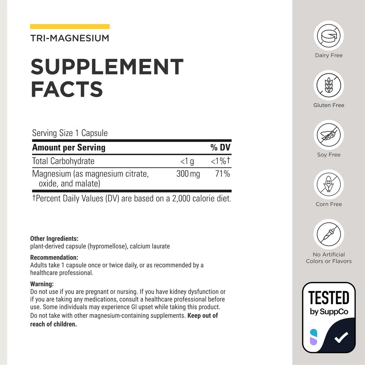 Integrative Therapeutics Tri-Magnesium Supplement - 180 Capsules - image 3