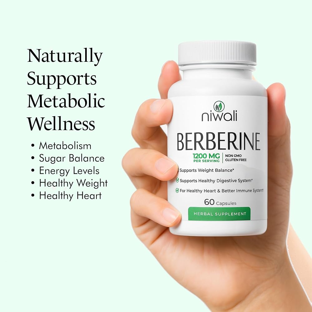 NIWALI Berberine 1200mg Supplement - 60 Capsules - image 3