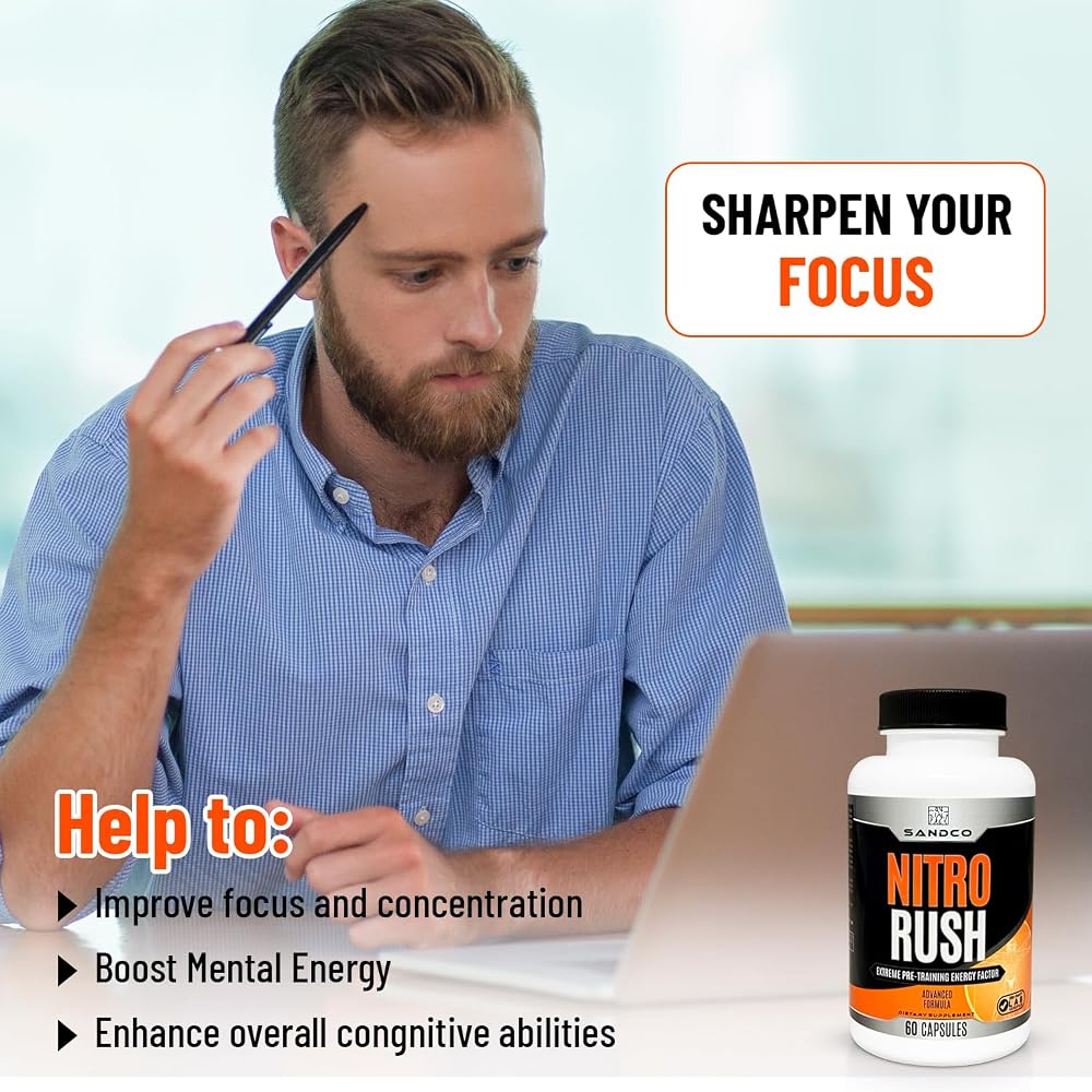 Sandco Nitro Rush Nootropic Brain Supplement - 60 Capsules - image 4