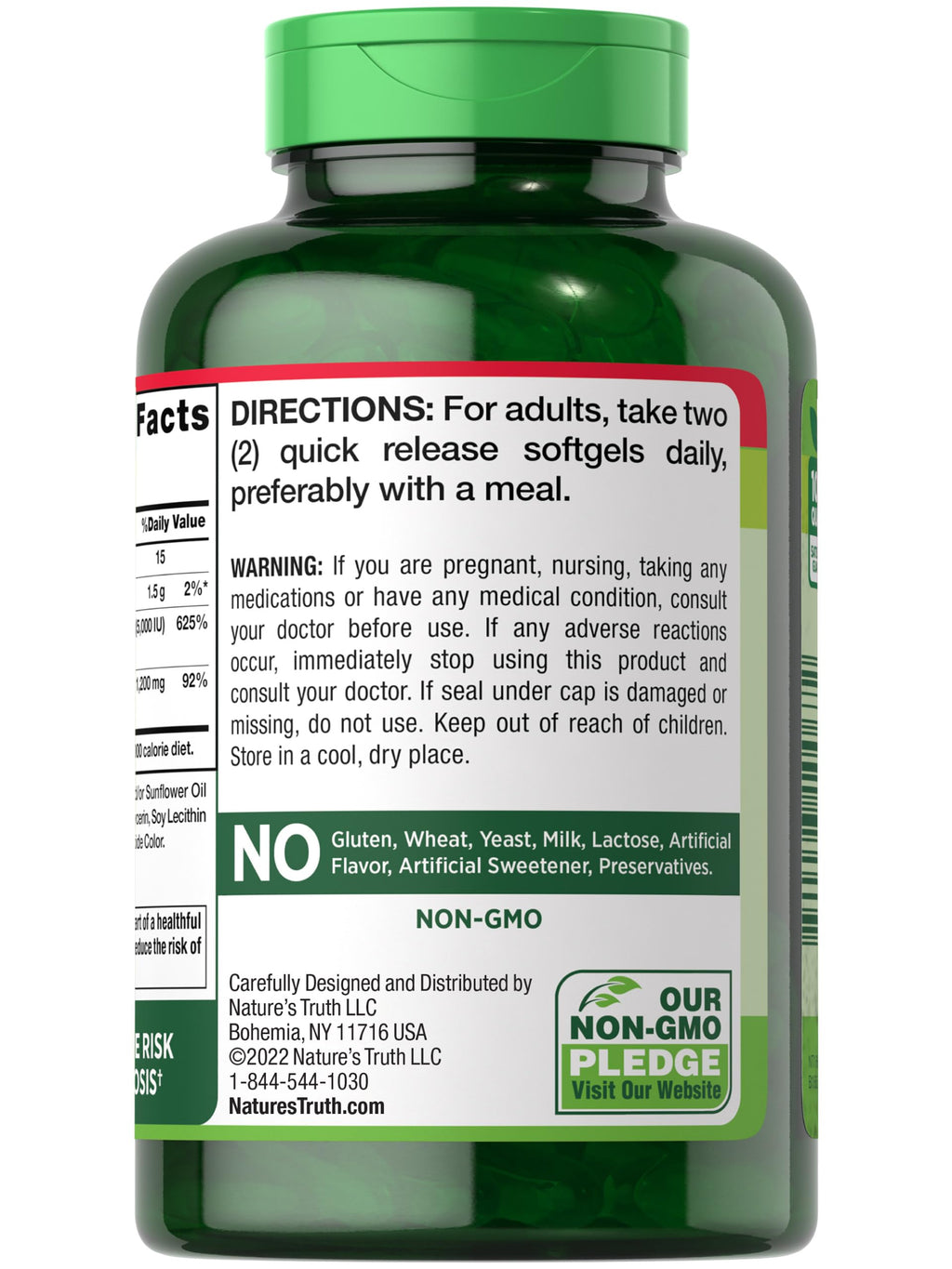 Nature's Truth Calcium 1200 mg Plus Vitamin D3 5000 IU - 120 Count - image 5