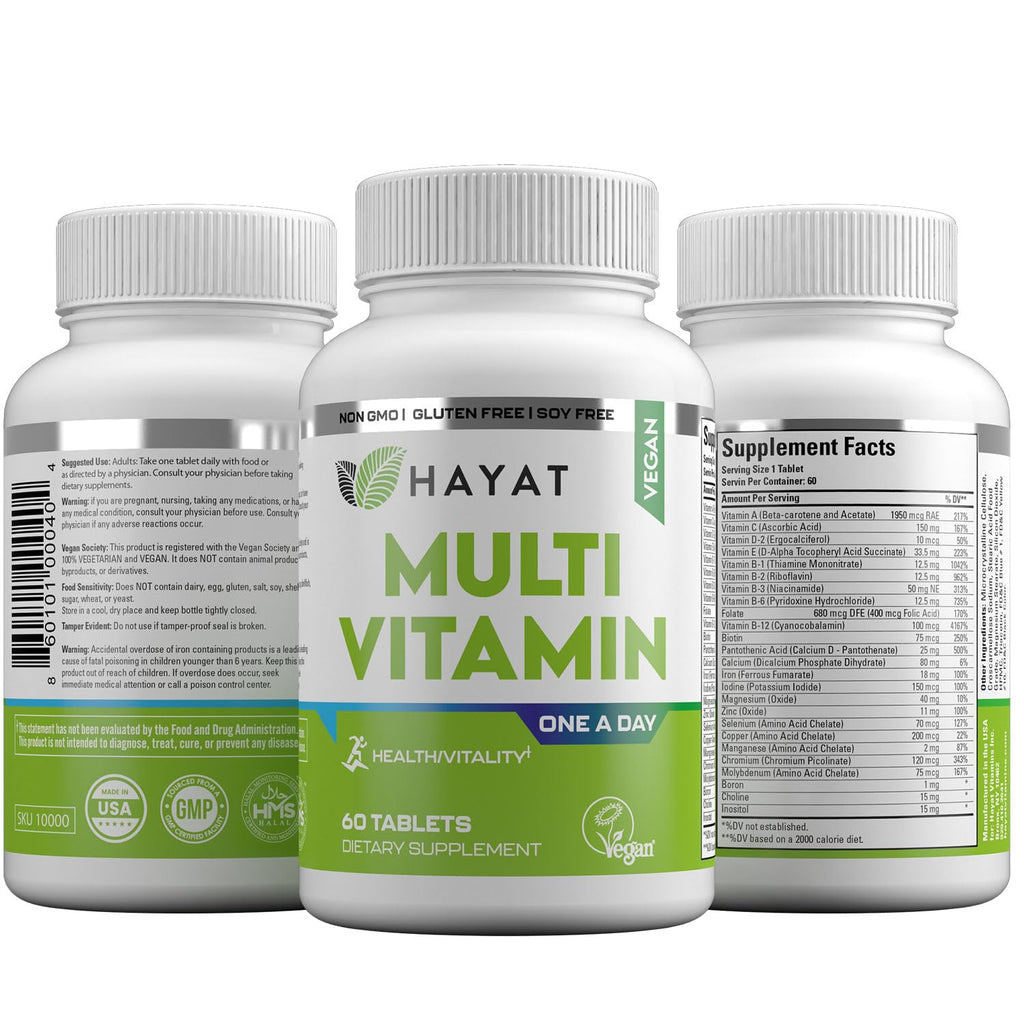HAYAT Vegan Natural Multivitamin - 60 Tablets - image 4