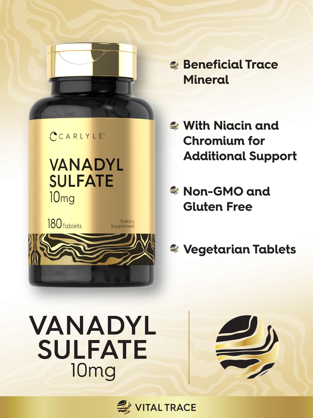 Carlyle Vanadyl Sulfate 10mg - 180 Tablets - image 4