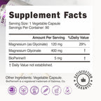 BallBuff Magnesium Glycinate 400mg Sleep Support - 90 Capsules - image 5