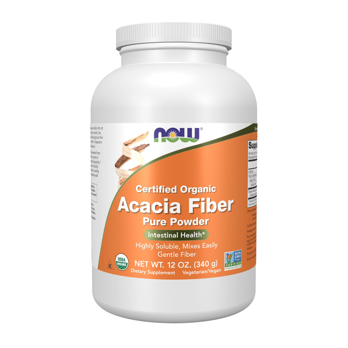 NOW Supplements Organic Acacia Powder - 12 oz