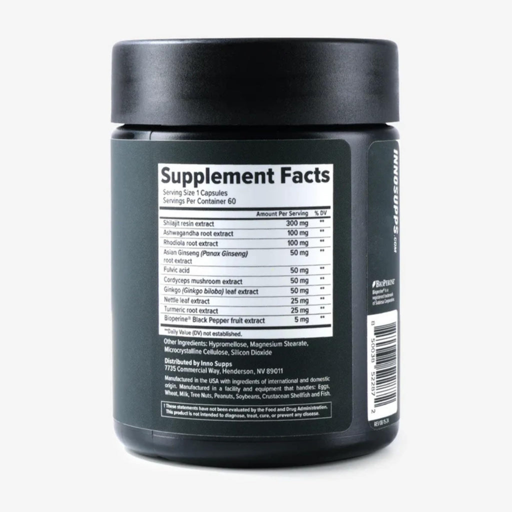 InnoSupps Inno Shilajit Synergy with Ashwagandha & Ginseng - 60 Capsules - image 2