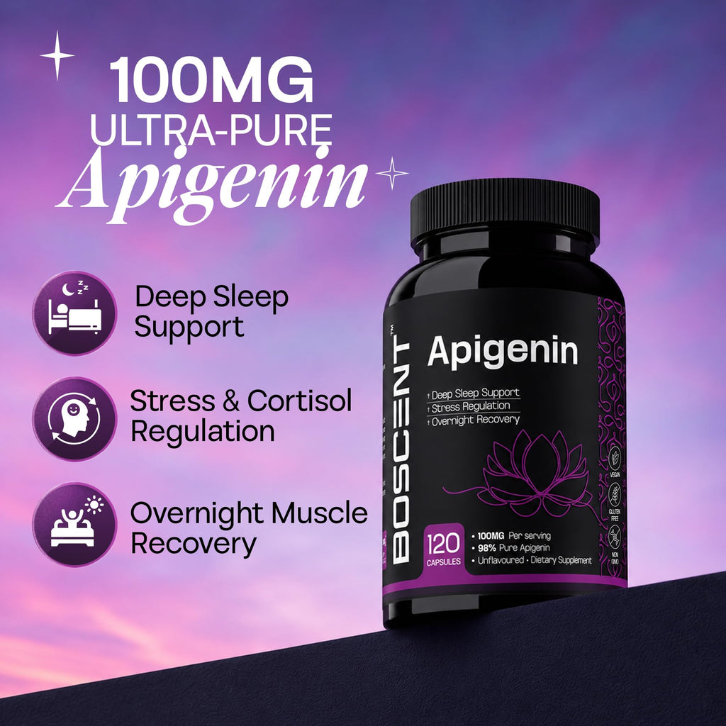 BOSCENT Apigenin 100mg Chamomile Extract for Sleep - 120 Capsules - image 8