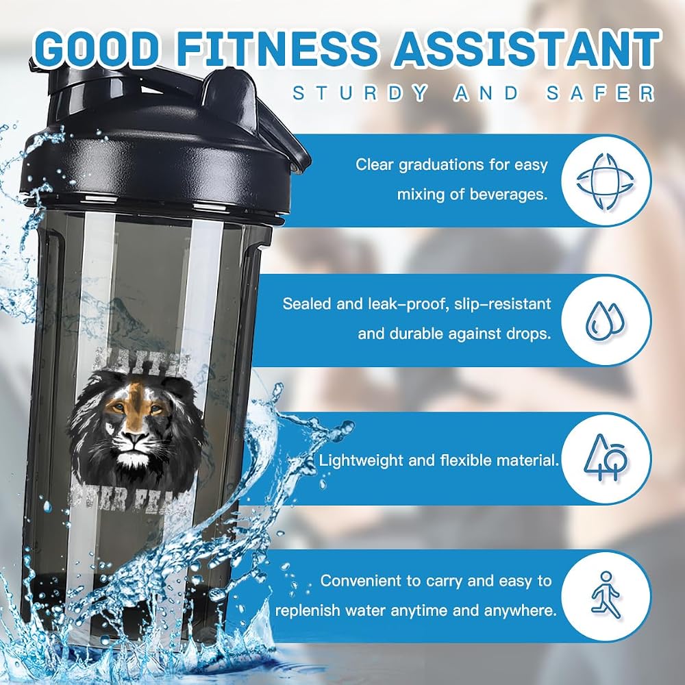 generic Shaker Cup,Fashion Theme Pattern Shaker Bottle Leak-proof