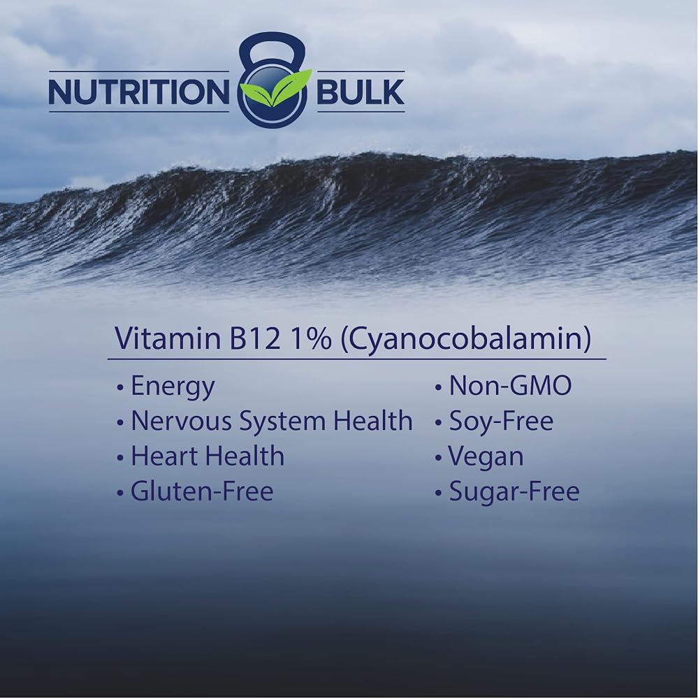 Nutrition Bulk Vitamin B12 Cyanocobalamin Powder - 50g - image 3