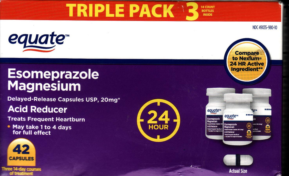 Snana Equate Esomeprazole Magnesium - 42 Capsules