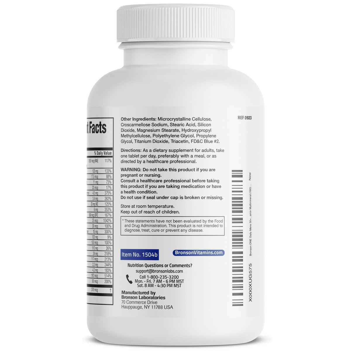 Bronson ONE Daily Mens 50+ Complete Multivitamin Multimineral