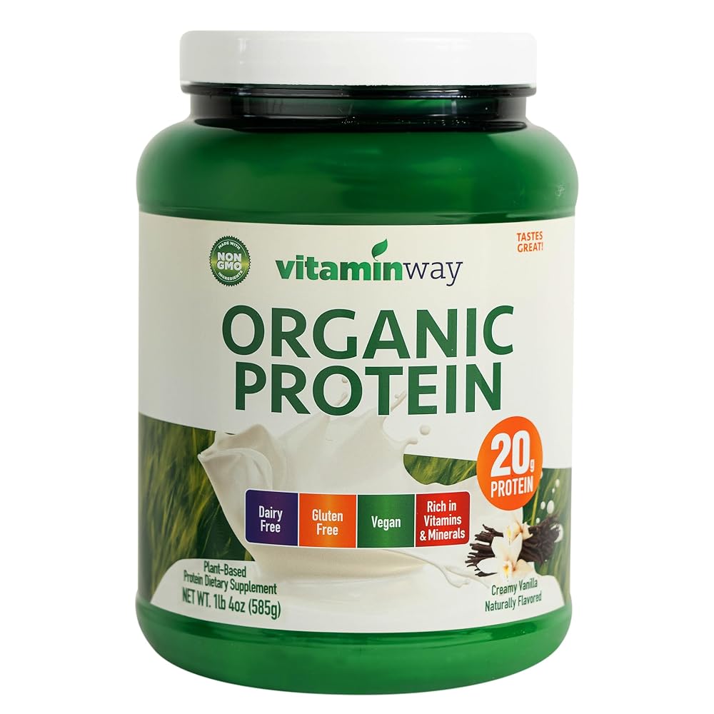 Vitamin Whey Organic Plant-Based Protein Powder Creamy Vanilla - 18 oz