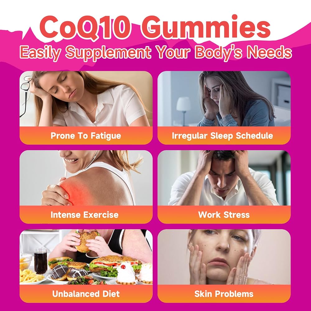 BVIVLOO CoQ10 Gummies 250mg Peach + Orange