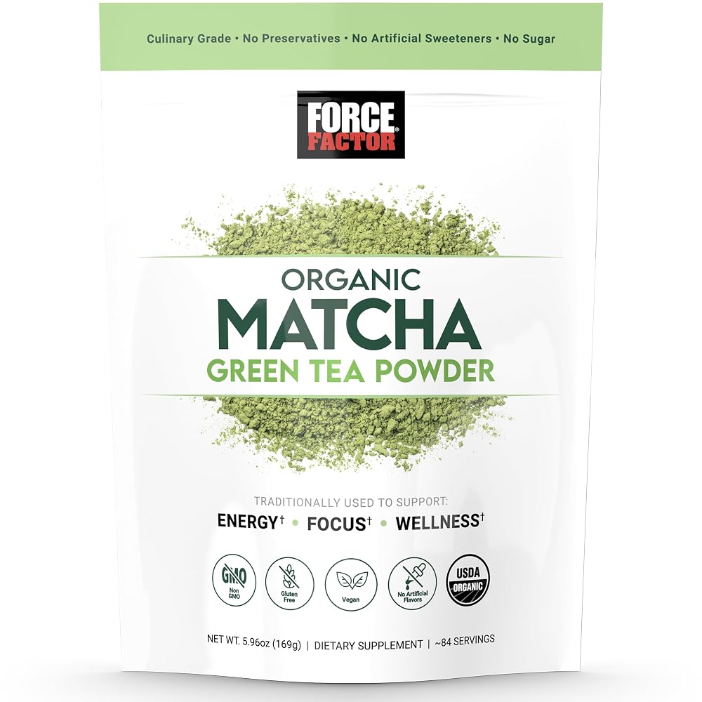 Force Factor Organic Matcha Green Tea Powder - 5.96 Ounce