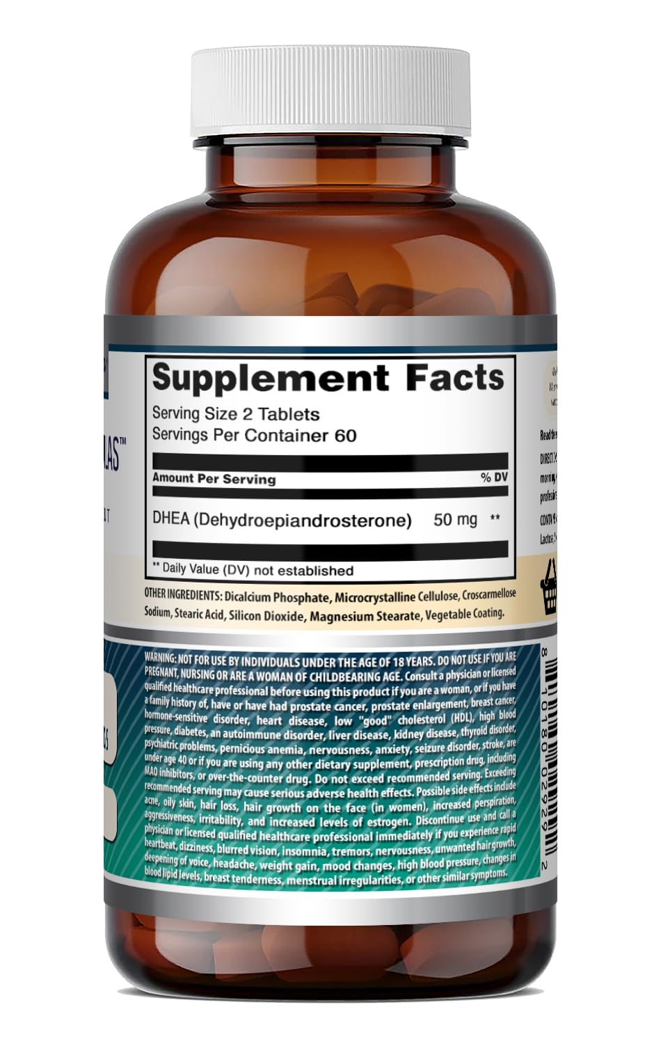 Amazing Nutrition DHEA 50 Mg Tablets Supplement - 120 Count - image 6