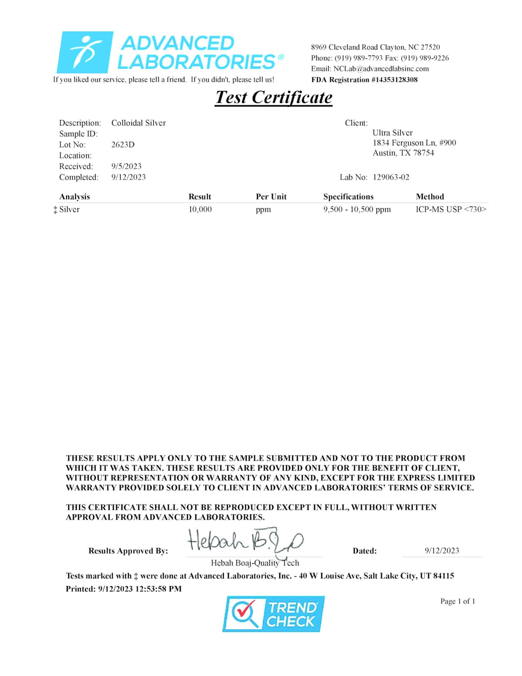 Ultra Silver Colloidal Silver 10,000 PPM - 32 Fl Oz - image 4