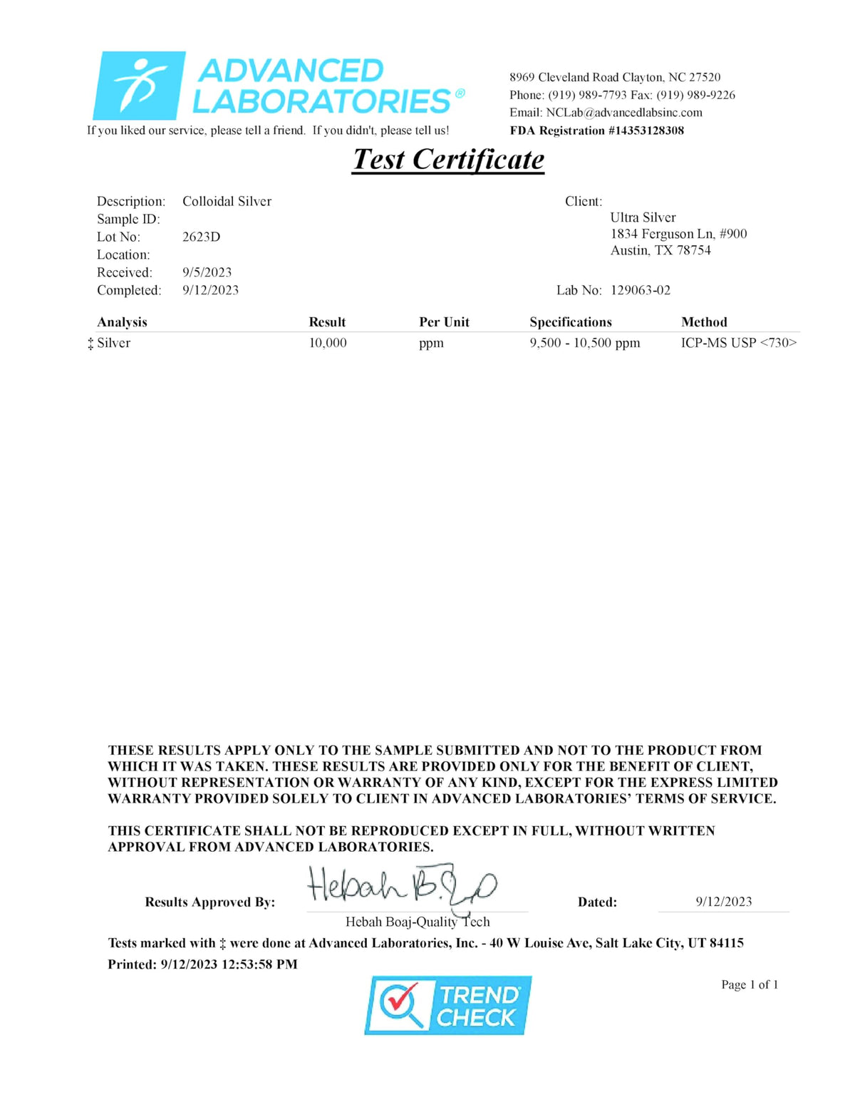 Ultra Silver Colloidal Silver 10,000 PPM - 32 Fl Oz - image 4