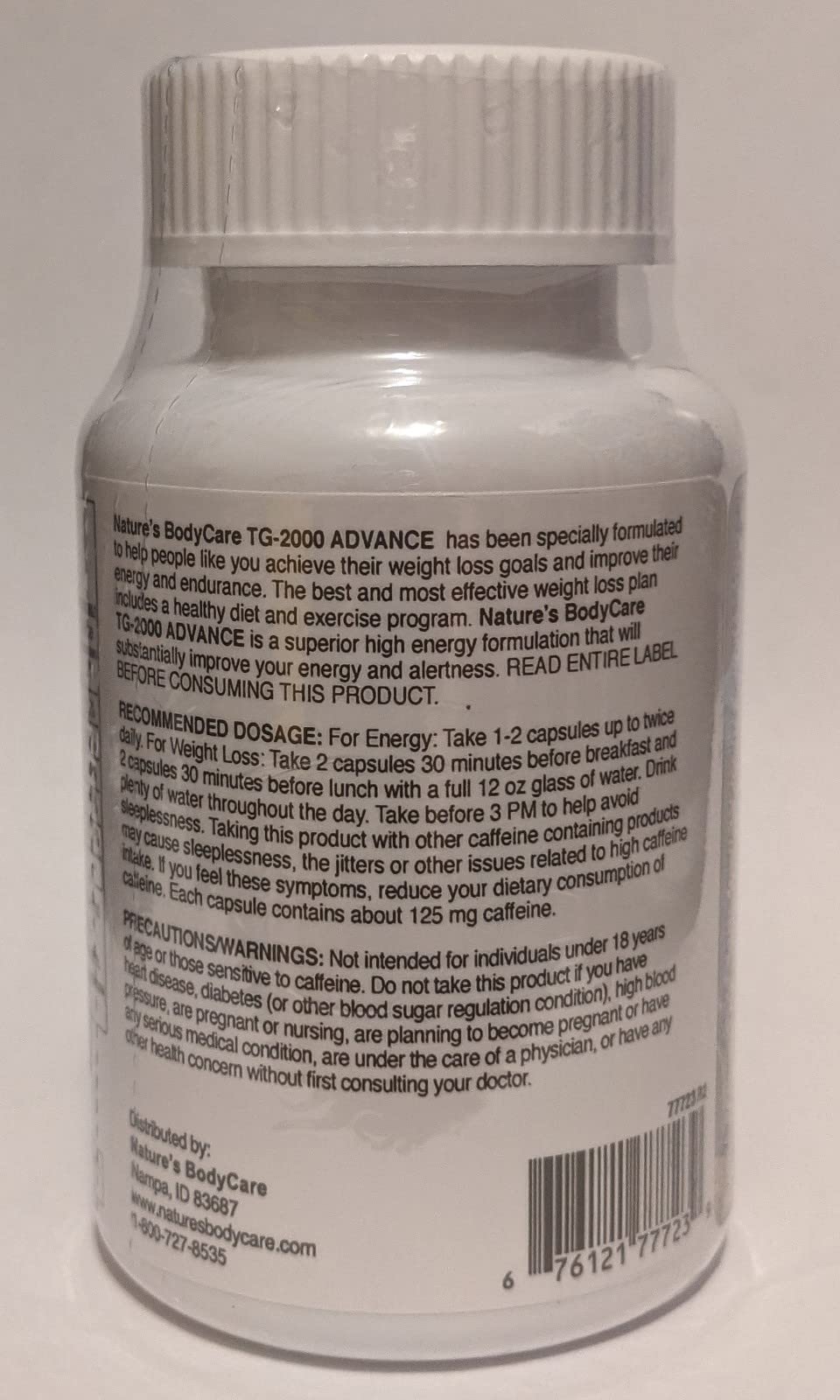 Nature's BodyCare TG-2000 Advance Energy & Metabolism - 90 Capsules - image 3