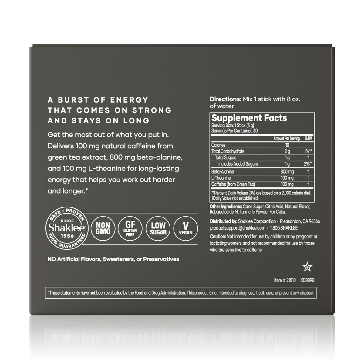 Shaklee Performance Pre-Workout Energy Drink - 30 Stick Packs - image 2