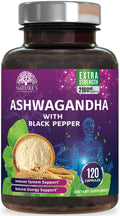 Nature's Strength Ashwagandha Supplements 1100mg - High-Absorption