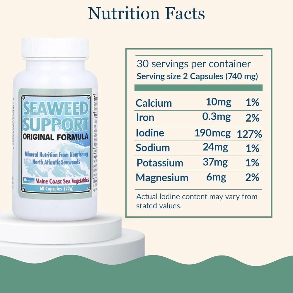 Maine Coast Sea Vegetables Seaweed Support Iodine - 60 Capsules - image 2