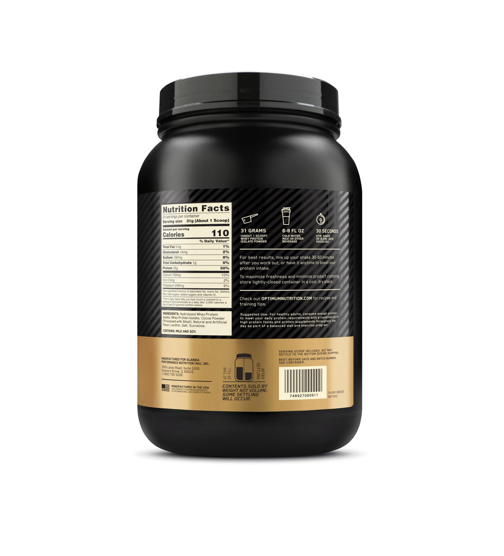 Optimum Nutrition Gold Standard 100% Isolate Protein Powder