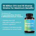 Zentastic Probiotics & Prebiotics 50 Billion CFU - 60 Capsules - image 3