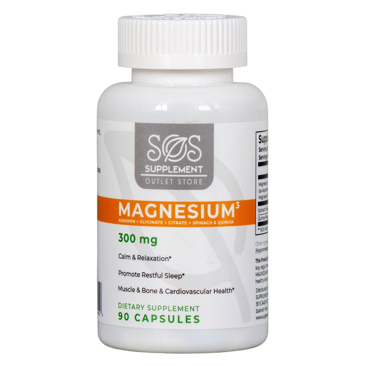 Supplement Outlet SOS Magnesium Complex 300mg for Sleep - 90 Capsules