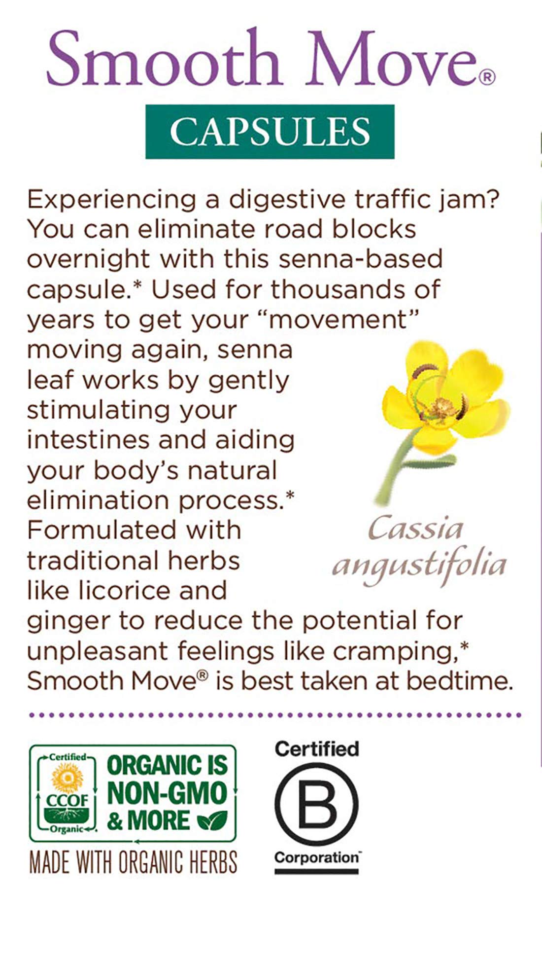 Traditional Medicinals Smooth Move Senna - 50 Capsules - image 5