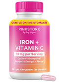 Pink Stork Iron for Women with Vitamin C - 60 Capsules