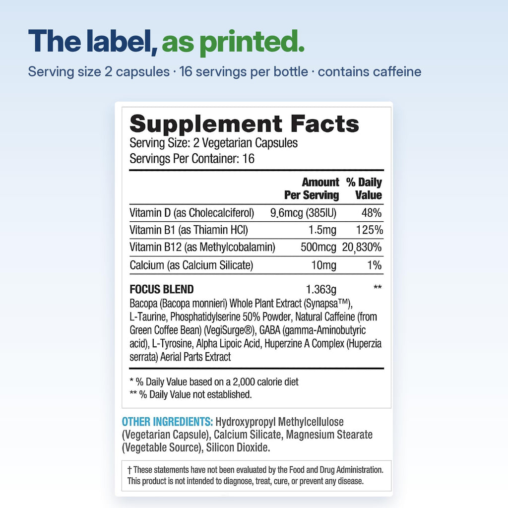 Optimind Brain Supplement for Memory and Focus