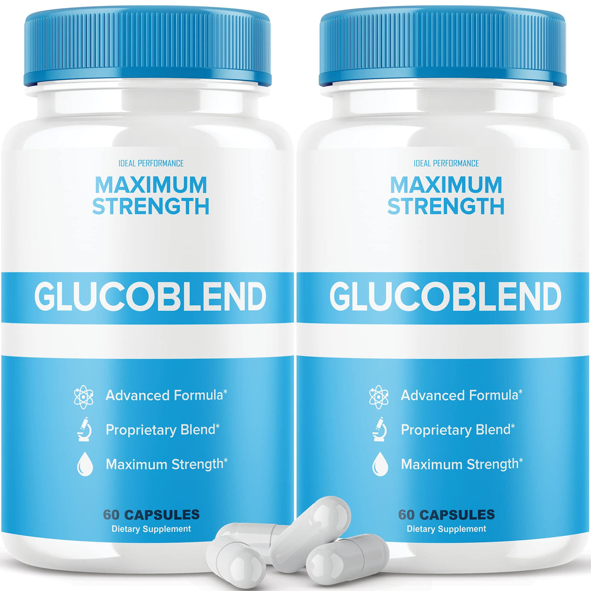 IDEAL PERFORMANCE Glucoblend Capsules Supplement - 120 Capsules