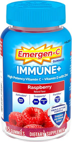 Emergen-C Immune Plus Vitamin D Gummies Raspberry - 90 Gummies