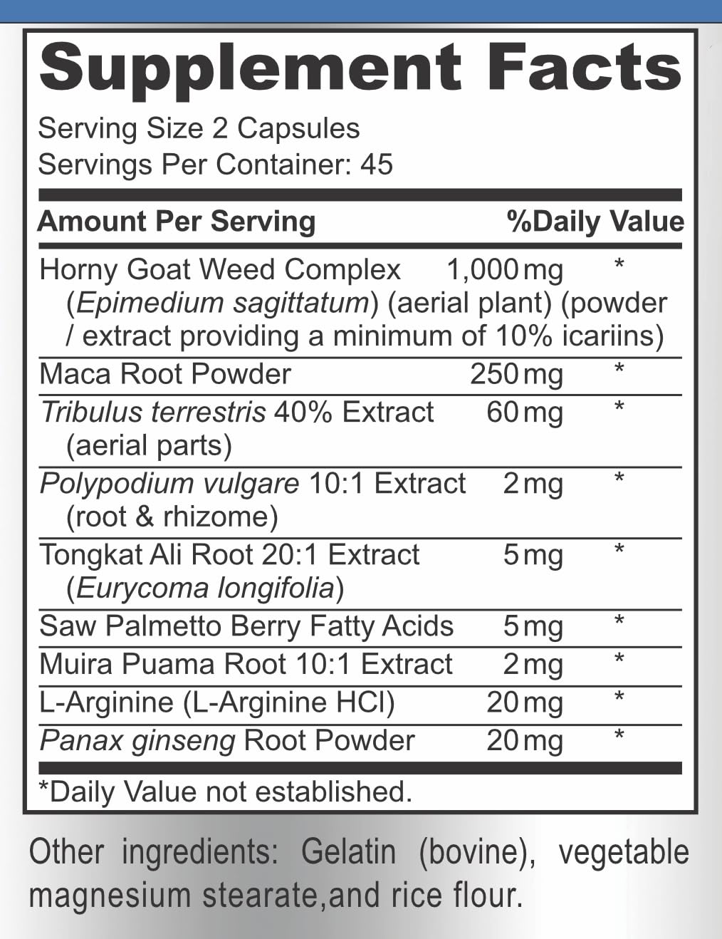 YUMMYVITE Horny Goat Weed 1364mg Extra Strength - 90 Capsules - image 8