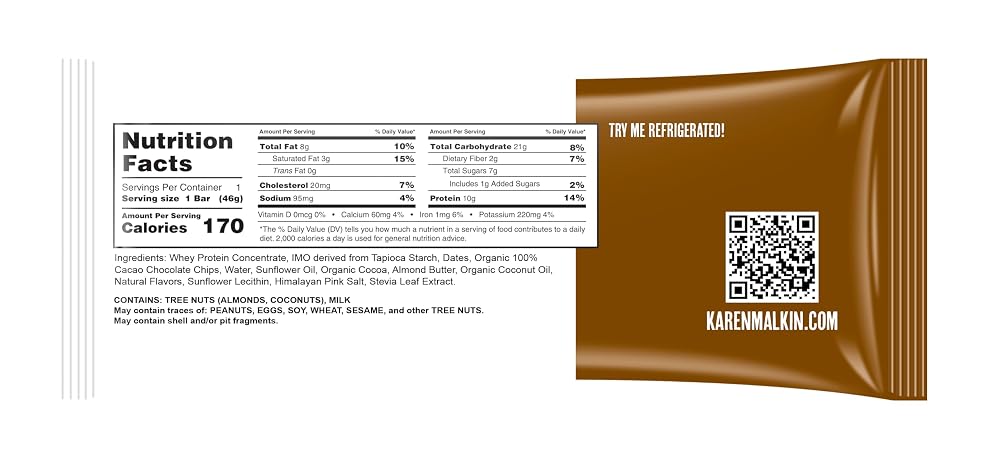 Karen's Homemade Health Protein Brownie Bar Dark Chocolate - 12 Bars - image 4