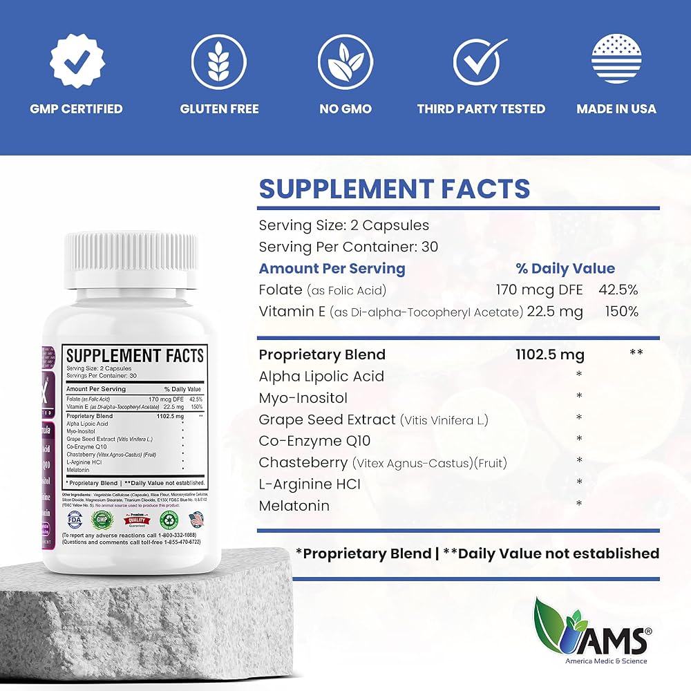 America Medic & Science OVA-Max Prenatal Vitamins - 120 Capsules - image 5