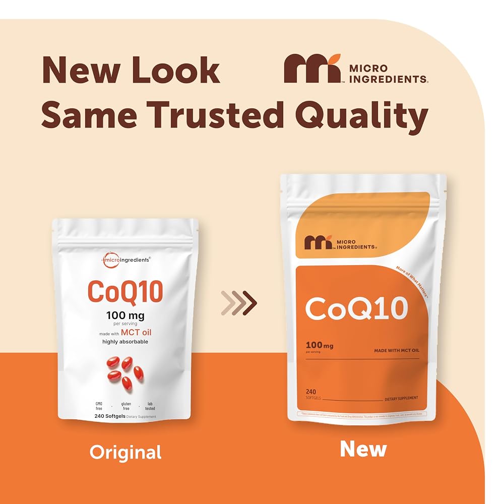 Micro Ingredients CoQ10 100 mg - 240 Softgels - image 3