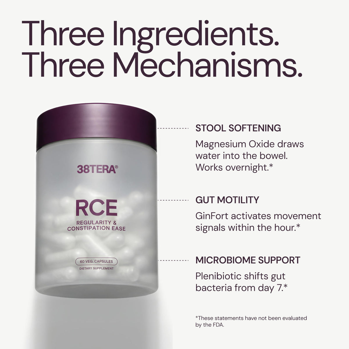 38TERA RCE Digestive Regularity Supplement - 60 Capsules - image 2