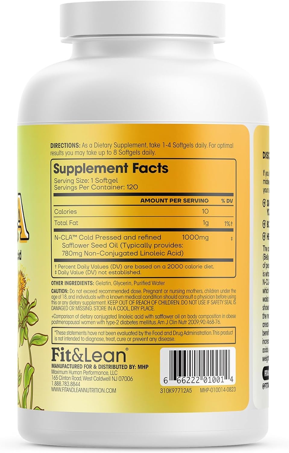 Fit & Lean N-CLA Weight Loss Supplement - 120 Capsules - image 3