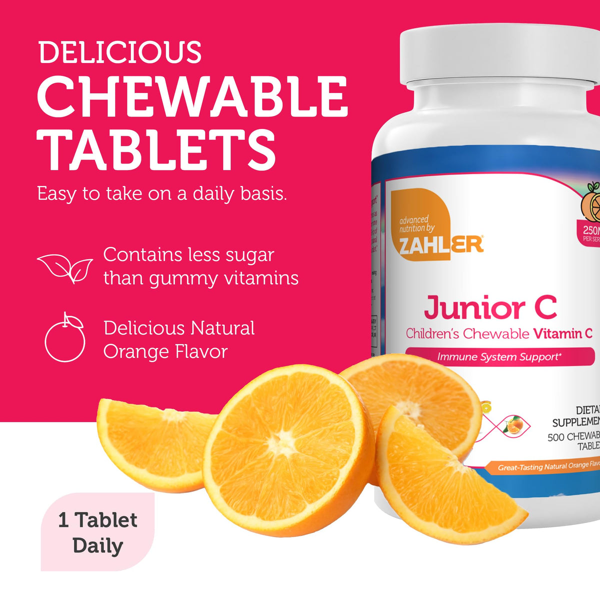 Zahler Junior C, Chewable Vitamin C, Great Tasting Vitamin C