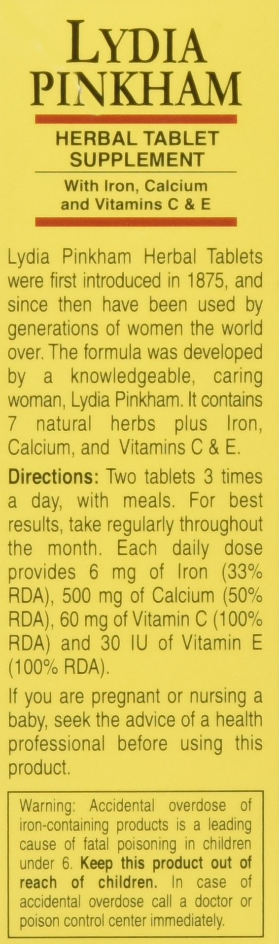Lydia Pinkham Herbal Tablets for Menstruation and Menopause Support - 150 Count - image 2