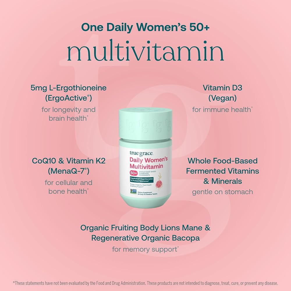 True Grace Daily Women’s Multivitamin 50+ - 60 Easy-to-Swallow