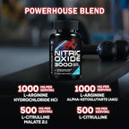 SILVERONYX Nitric Oxide Supplement 3000mg Blend - 3X Strength