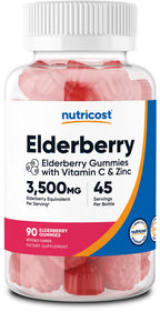 Nutricost Elderberry Extract Gummies - 90 Gummies