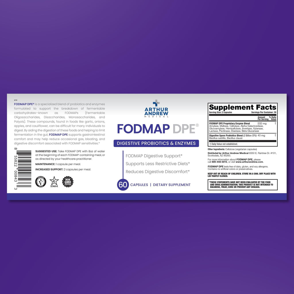 Arthur Andrew Medical, FODMAP DPE, Digestive Enzymes, Capsules